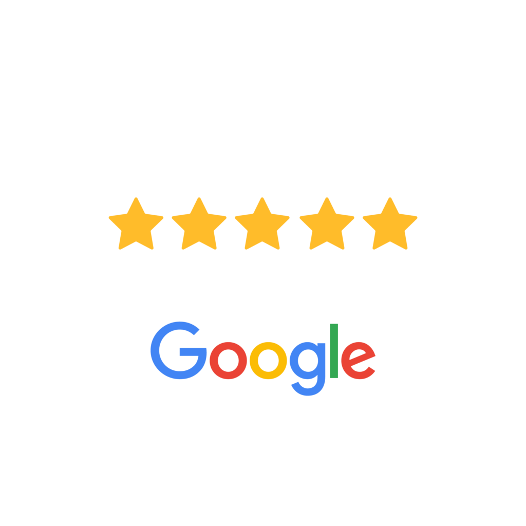 Icono de Google con 5 estrellas, indicando la alta calificación y las excelentes reseñas de nuestros clientes