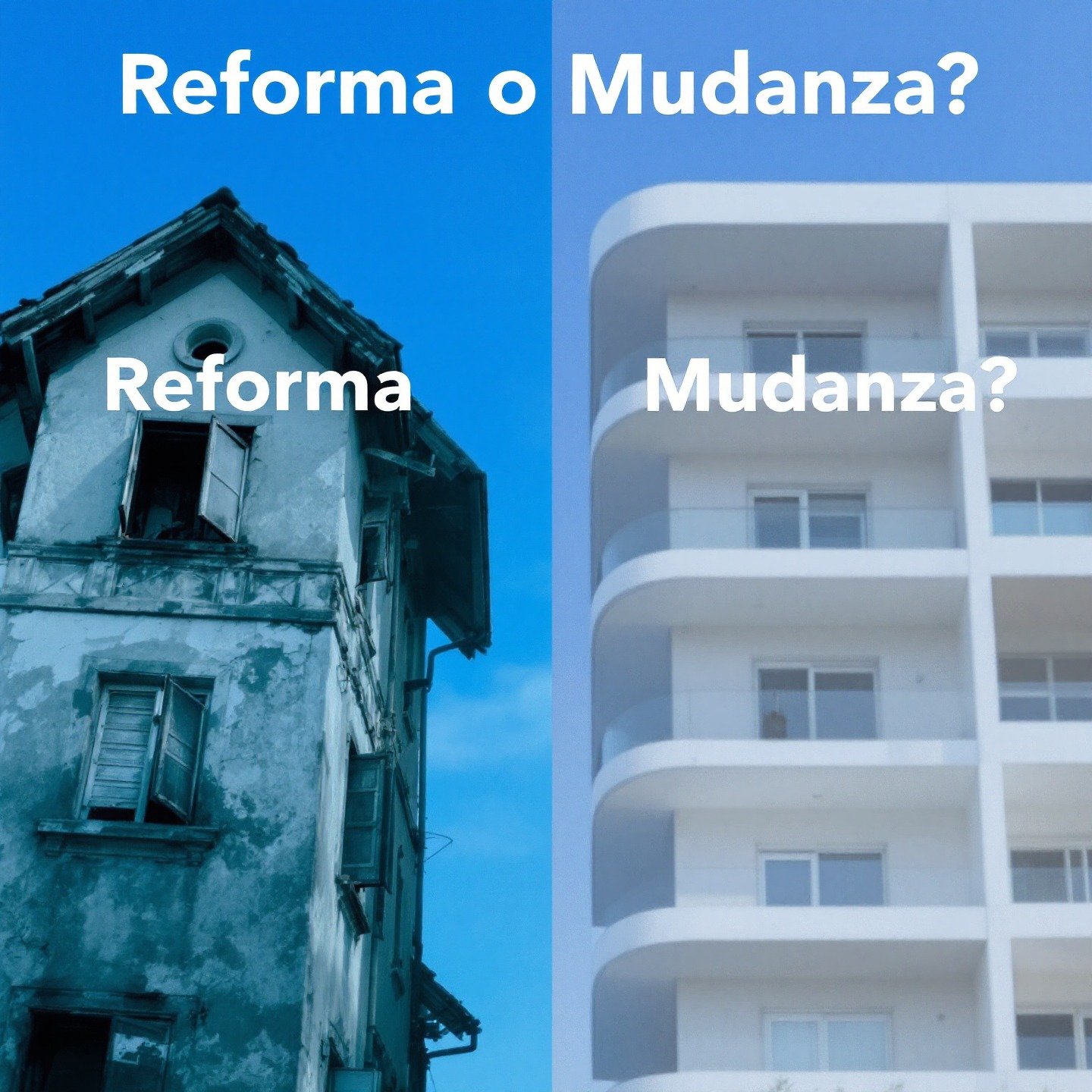Ilustración del dilema reforma o mudanza para propietarios.