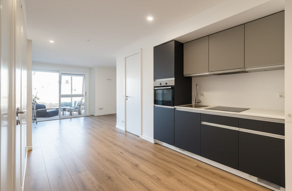 Reforma exprés de apartamento en Moraira con Lavtion: cambios de alto impacto en cocina, baño y salón en un solo proyecto.