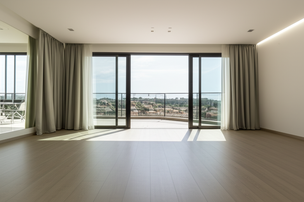 Rediseño de salón y zona de día en Benidorm con Lavtion: espacios abiertos, vistas y circulación fluida.